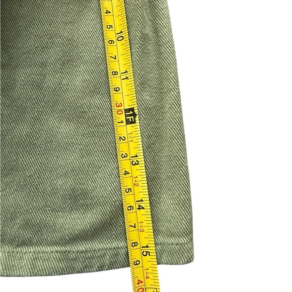 Forever 21 Olive Green Mini Denim Jean Skirt L Utility Y2K Grommet Belt
A178 - Picture 3 of 5